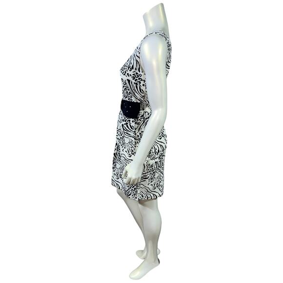 Vintage 80s 3-Piece Animal Print Suit Set Black White Zebra Leopard Small USA - Picture 3 of 16